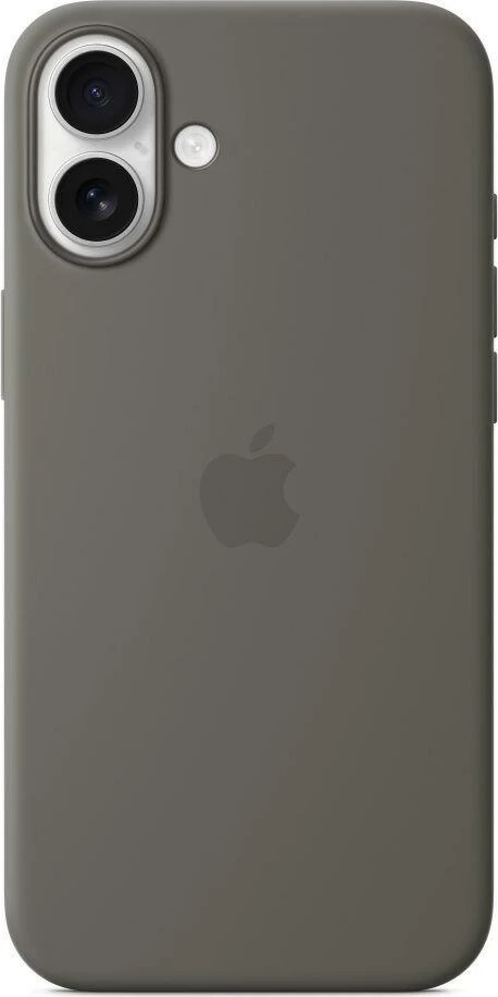 Apple iPhone 16 Plus Silicone Case with MagSafe, Stone Gray
