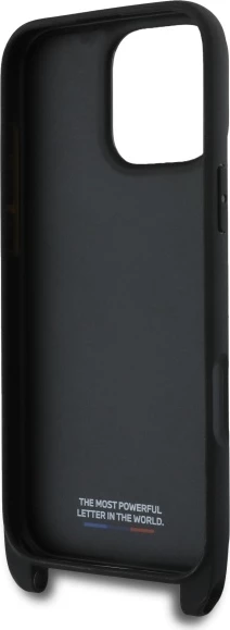 Mbështjellës BMW M Edition Carbon Stripe & Strap për iPhone 16 Pro Max, i zi