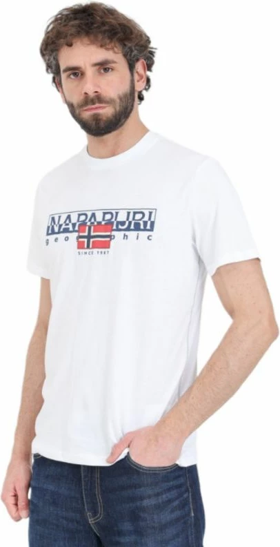 Maicë për meshkuj Napapijri, e bardhë