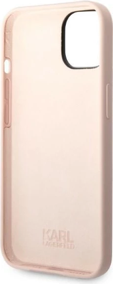 Mbështjellës Karl Lagerfeld KLHCP14MSNCHBCP për iPhone 14 Plus 6.7", silikon, rozë
