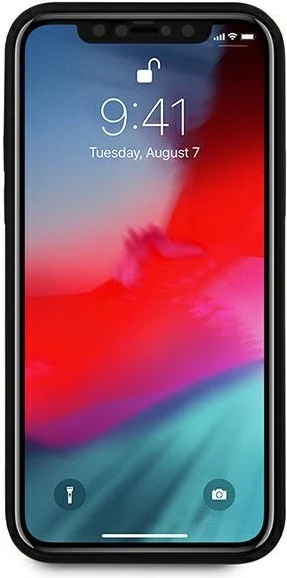 Mbështjellës Ferrari Off Track Quilted për iPhone 12 Pro Max, lëkurë natyrale, zi