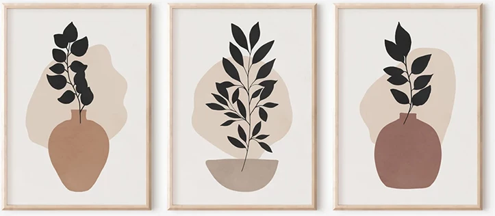 Set pikturash murale Ferez, triptik, print digjital, shumëngjyrëshe, 33x1.5x48cm