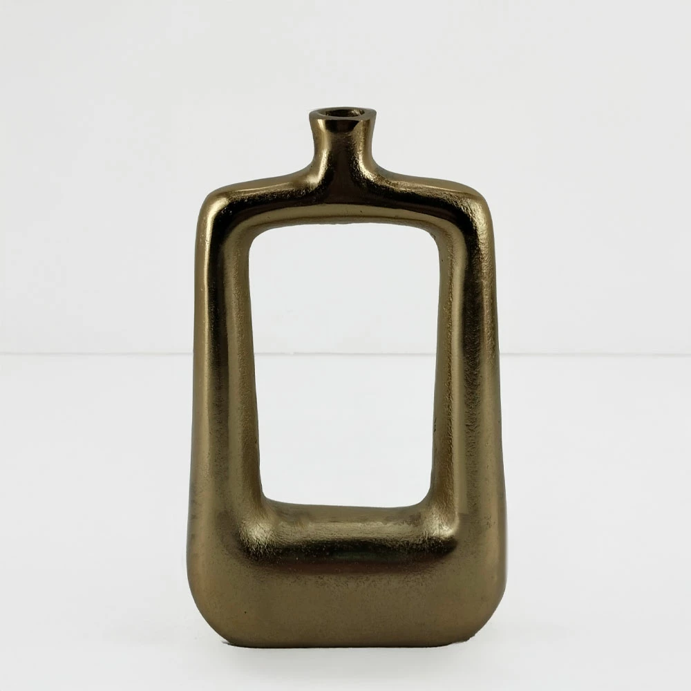 Vazo dekorative NAZAR, alumin, ngjyrë ari, 19x6x32cm