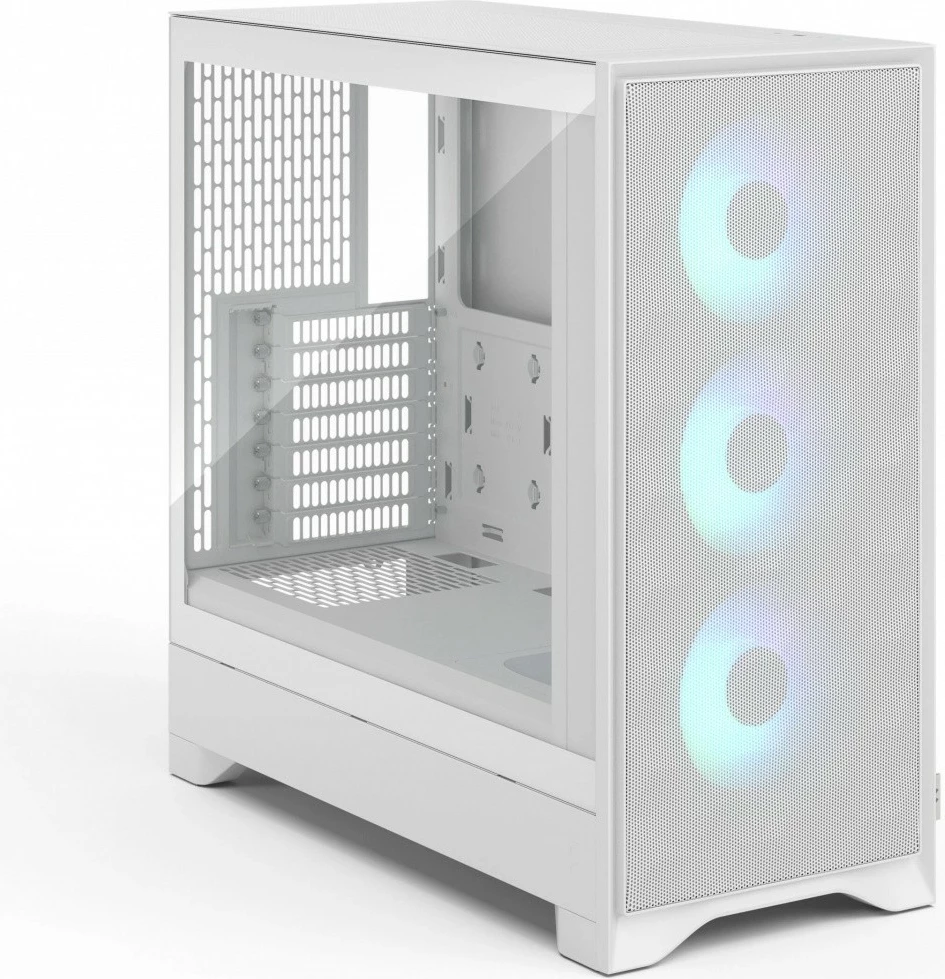 Kasë Fractal Design Pop 2 Air FD-C-POA2A-04 TG RGB Midi Tower ATX me 3x120mm RGB, panel anësor xham i temperuar, e bardhë