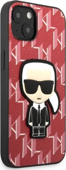 Mbështjellës Karl Lagerfeld Monogram Ikonik Patch për iPhone 13 6.1", i fortë, i kuq