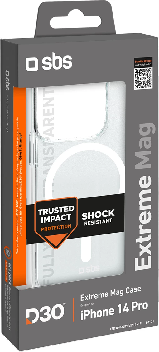Mbështjellës SBS D3O MagSafe për iPhone 14 Pro, Transparent