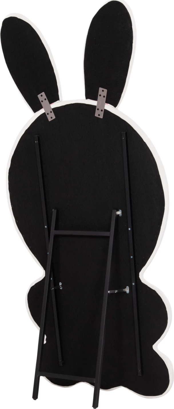 Pasqyrë për fëmijë në formë lepuri, MDF, ngjyrë rozë dhe bardhë, FH4489.01, 80x162 cm.