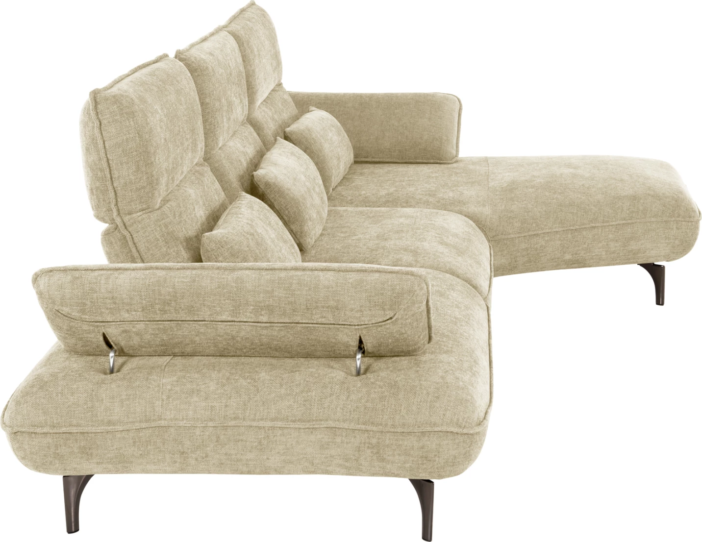 Shtrat divan këndor (djathtas) CONVERT FH3268.01R, pëlhurë ecru, 283x188x100H cm