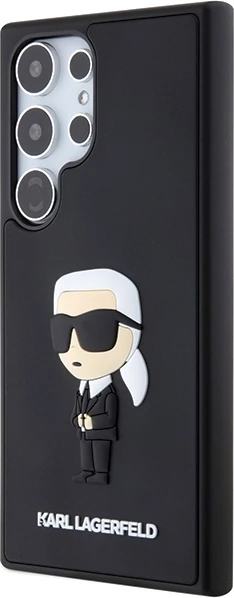 Mbështjellës Karl Lagerfeld 3D Rubber Ikonik për Samsung Galaxy S24 Ultra, i zi