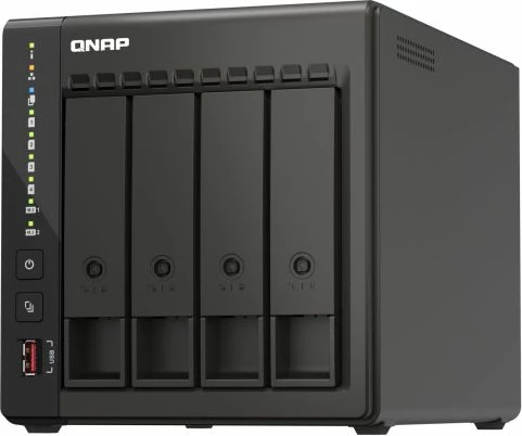 Server NAS QNAP TS-453E-8G, 4-bay, 8GB RAM, Dual 2.5GbE, 2x M.2 NVMe, 2x HDMI 4K, i zi