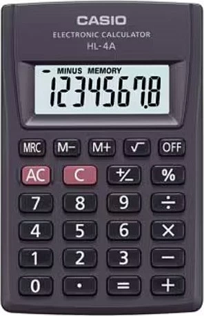 Kalkulator xhepi Casio HL-4A-B, 8 shifra, i zi