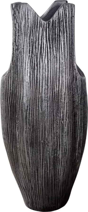 Vazo BAJAN, alumin, ngjyrë argjendi antike, 20x14x46cm