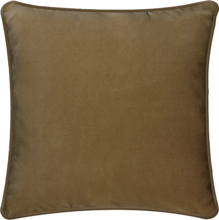 Jastëk dekorativ Fama, kadife, ngjyrë karamel-ari, 45x45cm