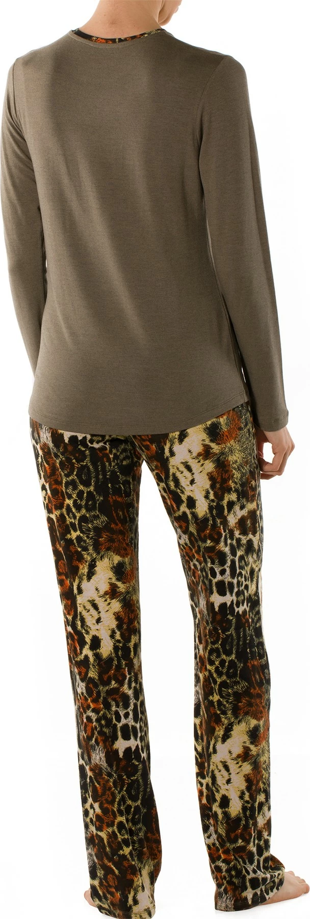 Set pizhamash për gra, Jumeon, 002-000499, ngjyrë khaki