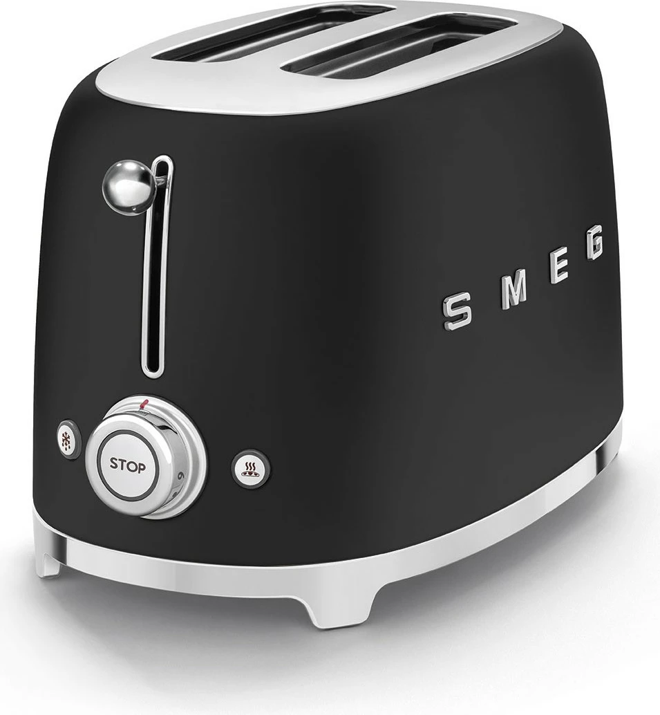 Toaster SMEG TSF01BLMEU, 950W, 2 feta, ngjyrë e zezë