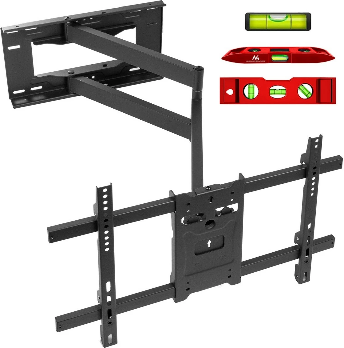 Mbajtës muri për TV Maclean MC-985, 37-80", 45 kg, i zi