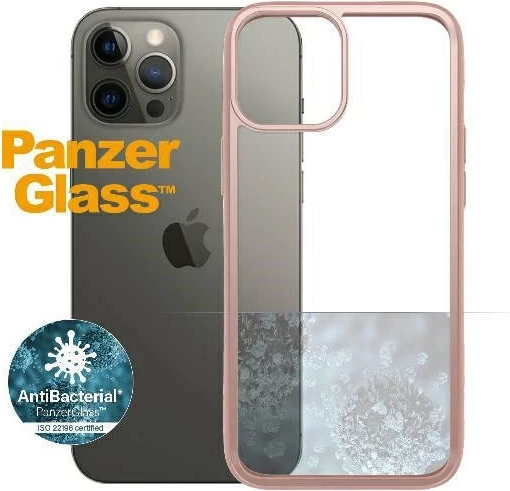 Mbështjellës PanzerGlass ClearCase për iPhone 12 Pro Max, transparent dhe rozë