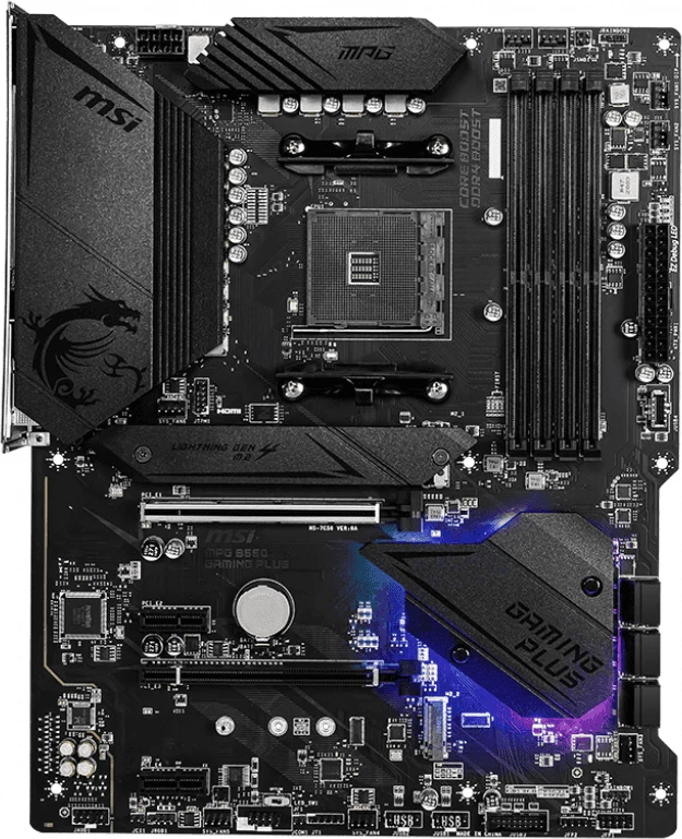 Pllakë amë MSI MPG B550 Gaming Plus 7C56-003R, AM4, PCIe 4.0, DDR4, ATX, e zezë