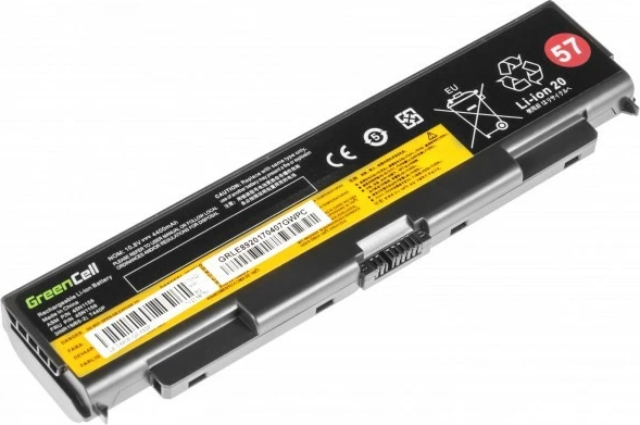 Bateri Green Cell për Lenovo ThinkPad T440P T540P W540 W541 L440 L540, 4400mAh, Li-ion, 6 qeliza