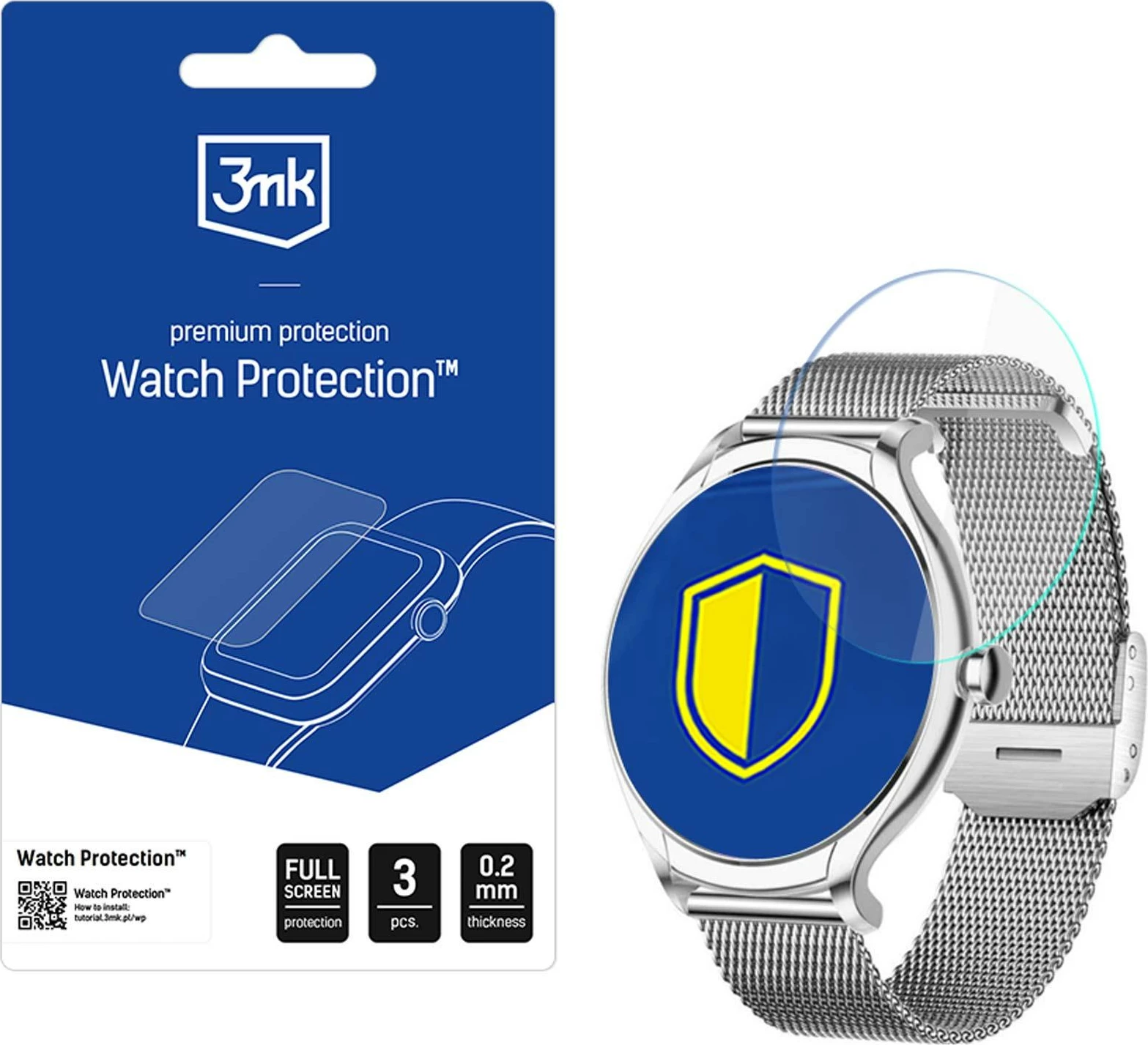 Film mbrojtës për orë të mençur 3mk Protection për Rubicon RNCF13, set 3 copë