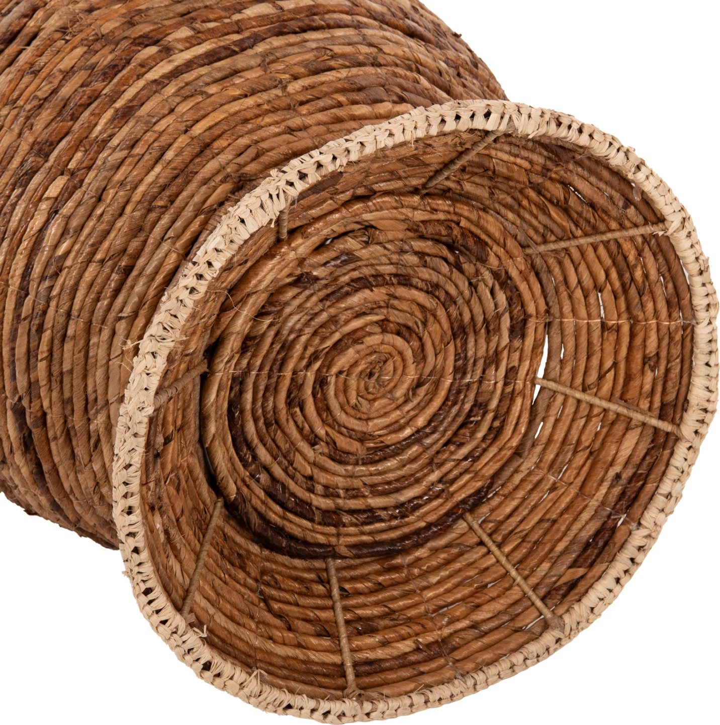 Vazo dekorative për dysheme, fibra banane, ngjyrë kafe, FH7865, Φ35x104H cm