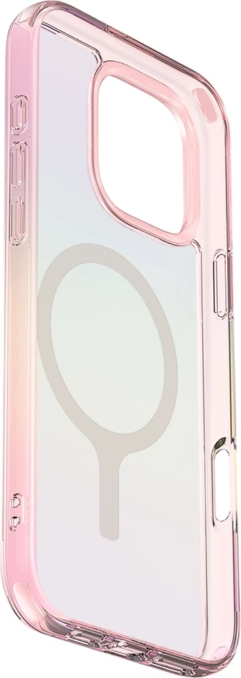 Mbështjellës UNIQ Iridescia Magclick Charging për iPhone 16 Pro, Rozë