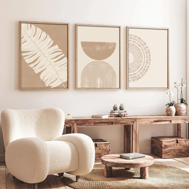 Pikturë kanavacë triptik Terpen I, shumëngjyrëshe, 50x2x70cm