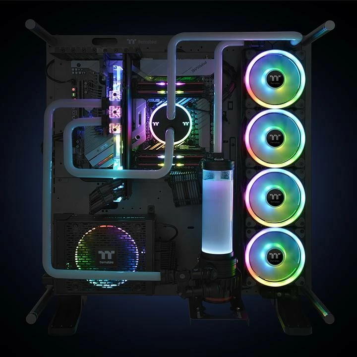 Ventilator kase Thermaltake Riing Trio 12 RGB 3 copë, 120mm, i zi