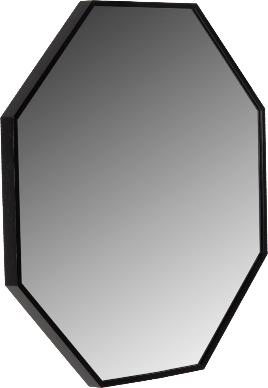 Pasqyrë muri oktagonale, kornizë alumini e zezë, FH4499.01, Φ74 cm