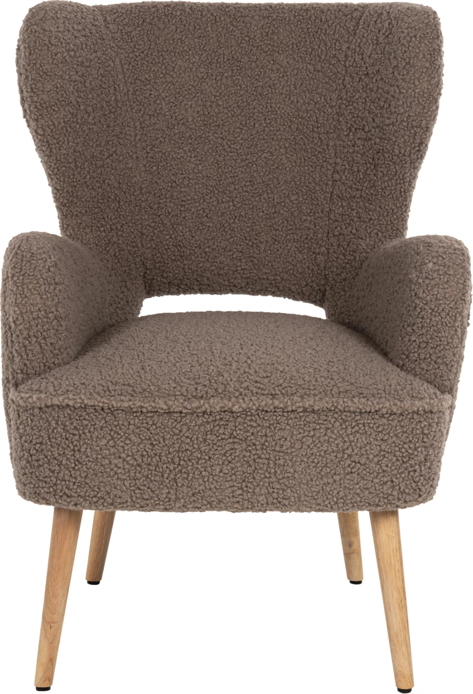 Fotelje MYLIE FH8394.25, pëlhurë boucle, ngjyrë kafe e çelur, 67x75x93H cm