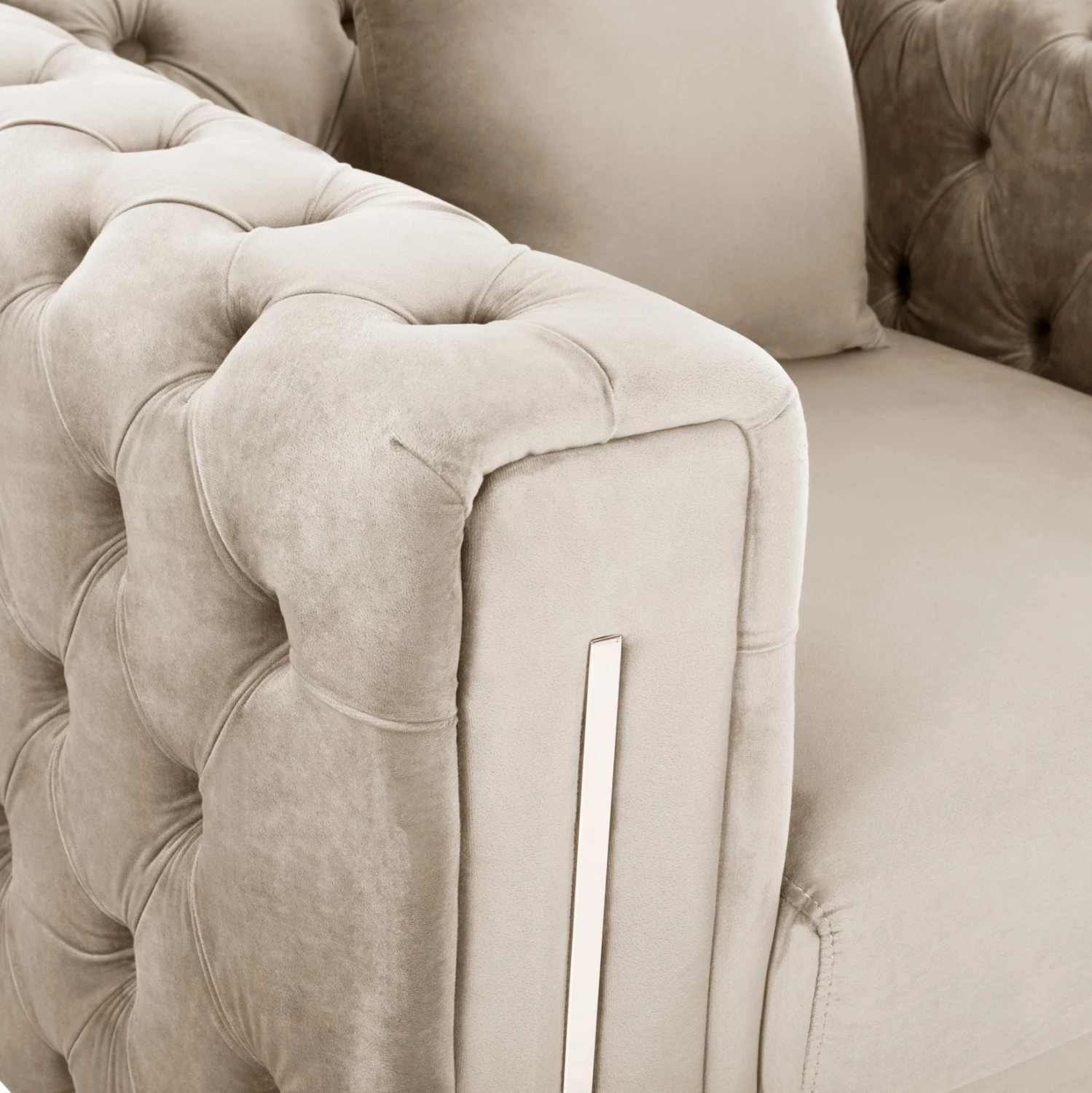 Fotelje Chesterfield krem, FH3261.02, 99x86.5x77H cm