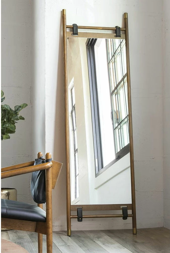 Pasqyrë qëndrore Monastery, dru arre, detaje të arta, 65x180cm