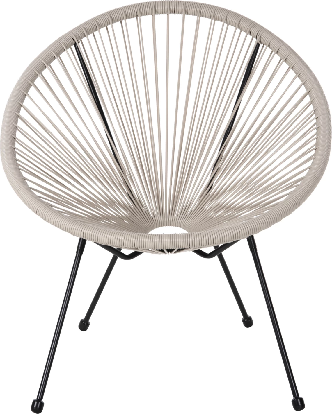 Karrige e jashtme lloj foleje ACAPULCO FH5872.03 metal i zi-ratan sintetik në ecru 71x72x80Hcm