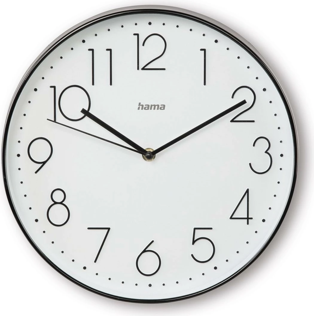 Orë muri Hama Corsica 185873, analoge, 30 cm, e bardhë/zezë