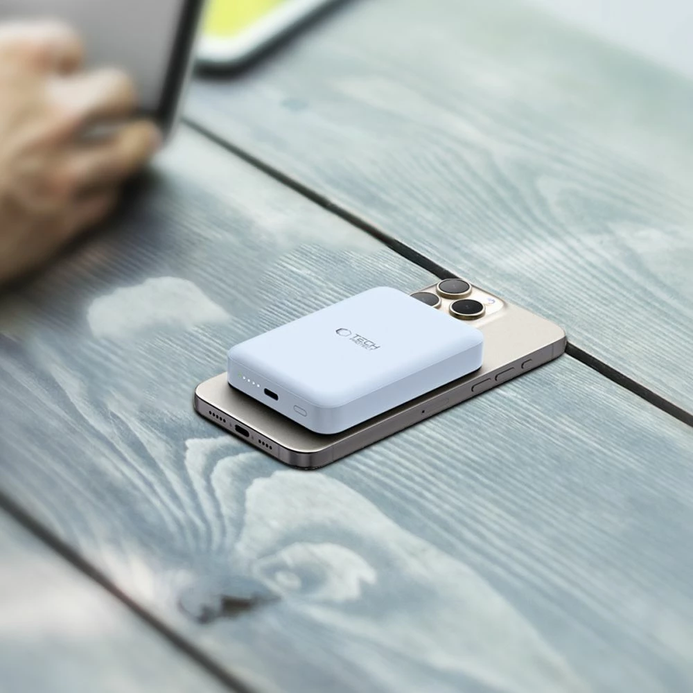 Powerbank Tech-Protect LifeMag PB11, 10000mAh, MagSafe, USB-C, kaltër