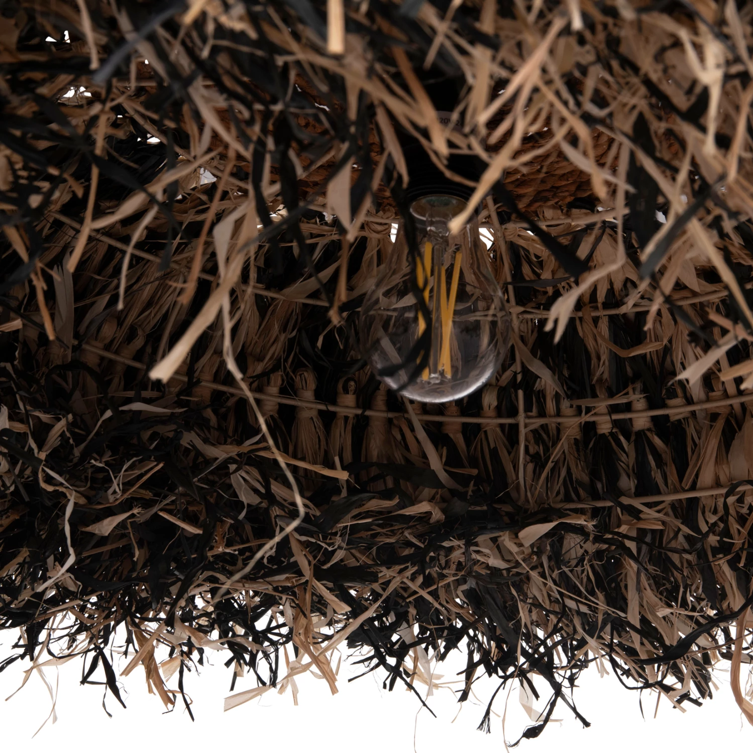 Llambë tavani varëse ORDEM, fibra sisali dhe banane, e zezë & natyrale, 75cm