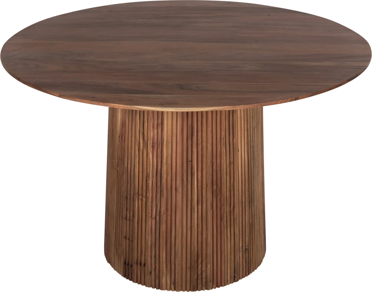 Tavolinë rrumbullake ngrënieje GROOT, dru akacie natyrale, D120x79cm