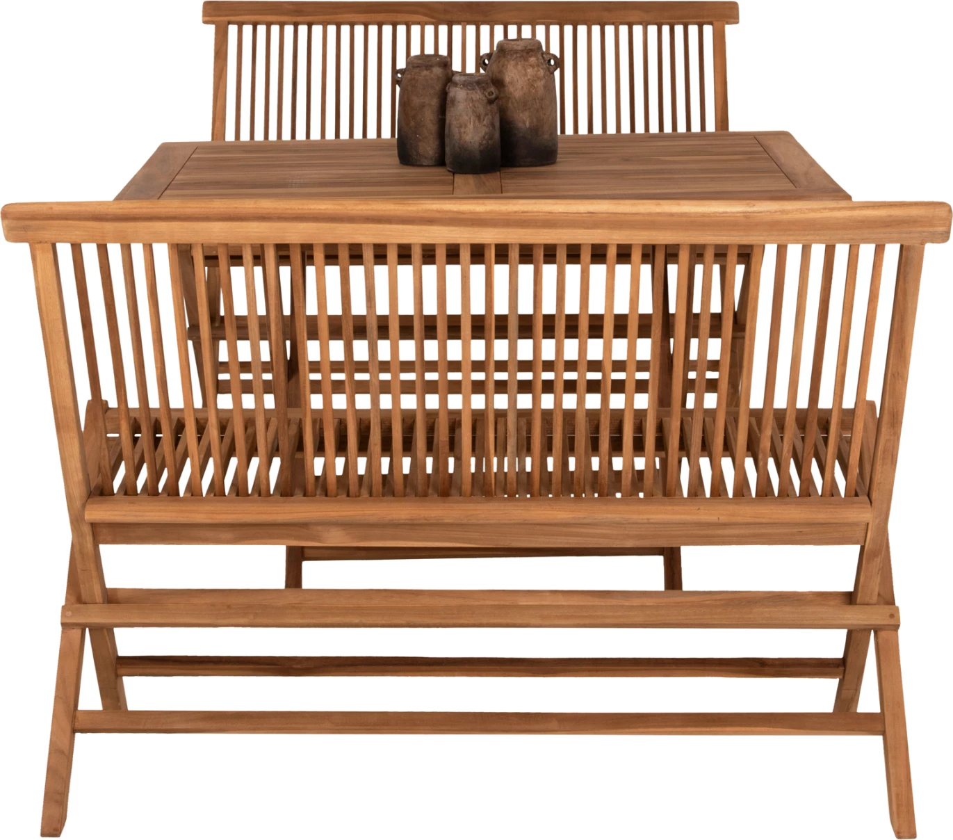 Set tavoline me karrige për terasë 3 copë KENDALL FH11952 dru teak ngjyrë natyrale