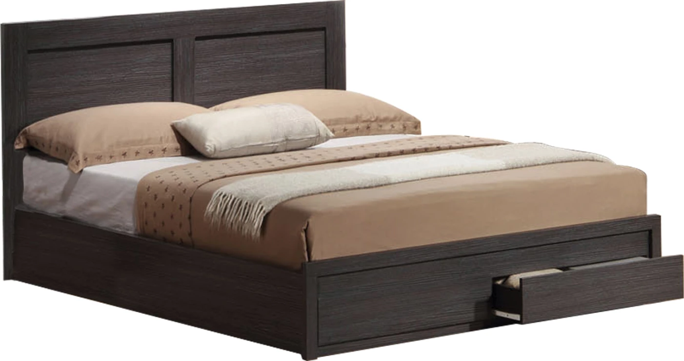 Krevat CAPRI FH665.01 melaminë në zebrano me 2 sirtarë për dyshek 120x200 cm