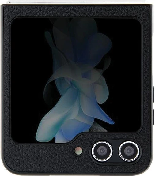 Mbështjellës Hello Kitty për Samsung Galaxy Z Flip 5, Metal Logo, i zi