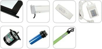 Ekran projekcioni elektrik Maclean MC-561, 135", 16:9, me pilot, për mur