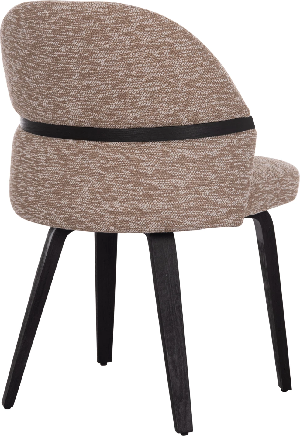 Karrige ngrënieje Dekker, dru i zi, stof kafe, FH18249.03, 50x60x80cm