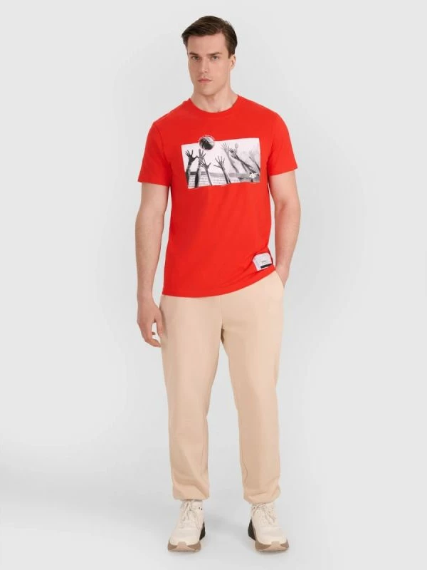 Maicë për meshkuj 4f, me print volejbolli