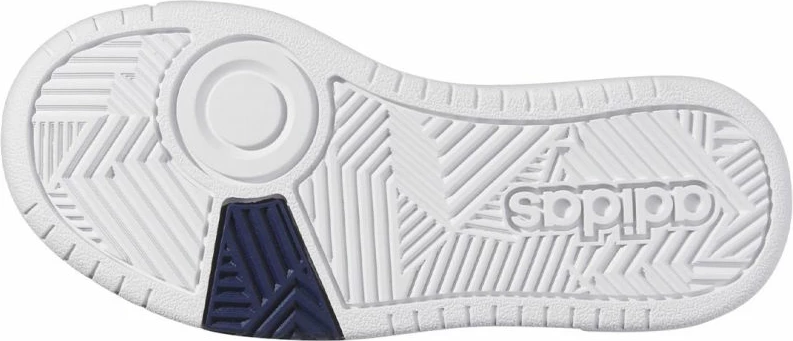 Atlete për fëmijë adidas Hoops 3.0 Mid Jr, të bardha dhe blu marine