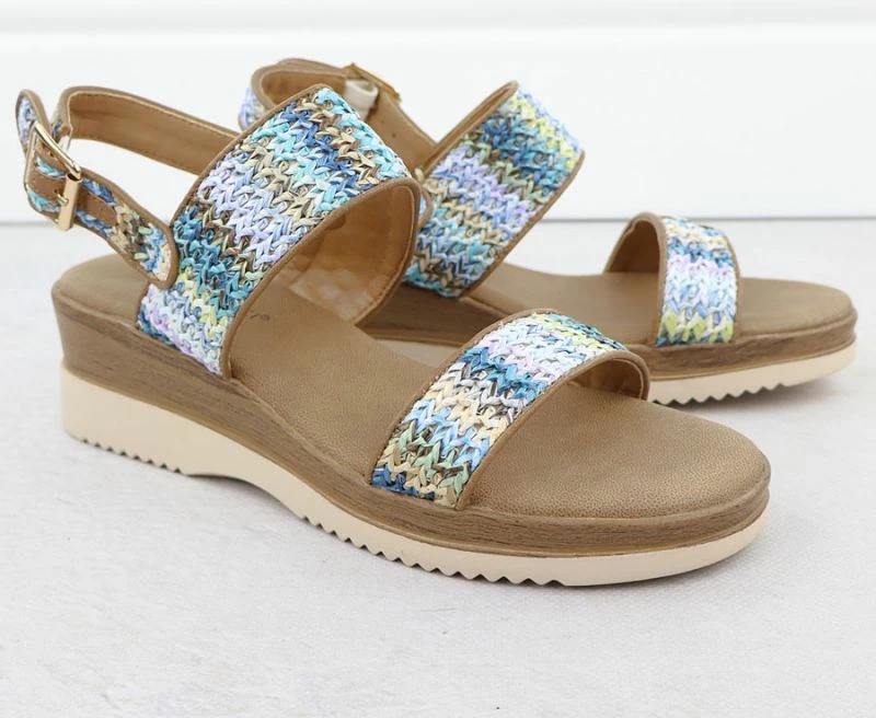 Sandale me platformë Potocki 45302, të kaltërta