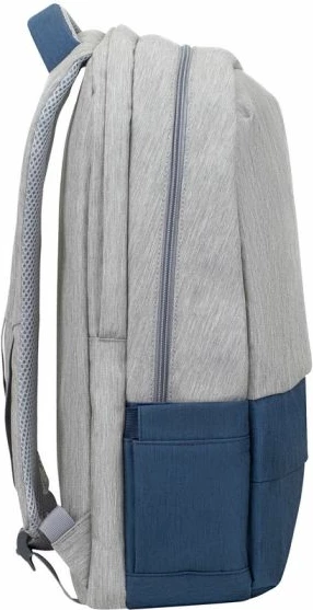 Çantë shpine për laptop RIVACASE Prater 7567, 17.3", rezistente ndaj ujit, mbrojtje kundër vjedhjes, port USB, gri/blu e errët