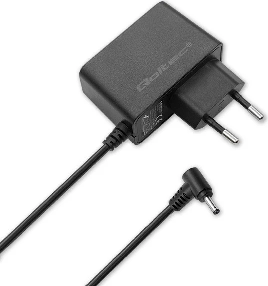 Adapter energjie Qoltec 51030, 10.5W, 5V, 2.1A, prizë 3.5x1.35 mm, i zi