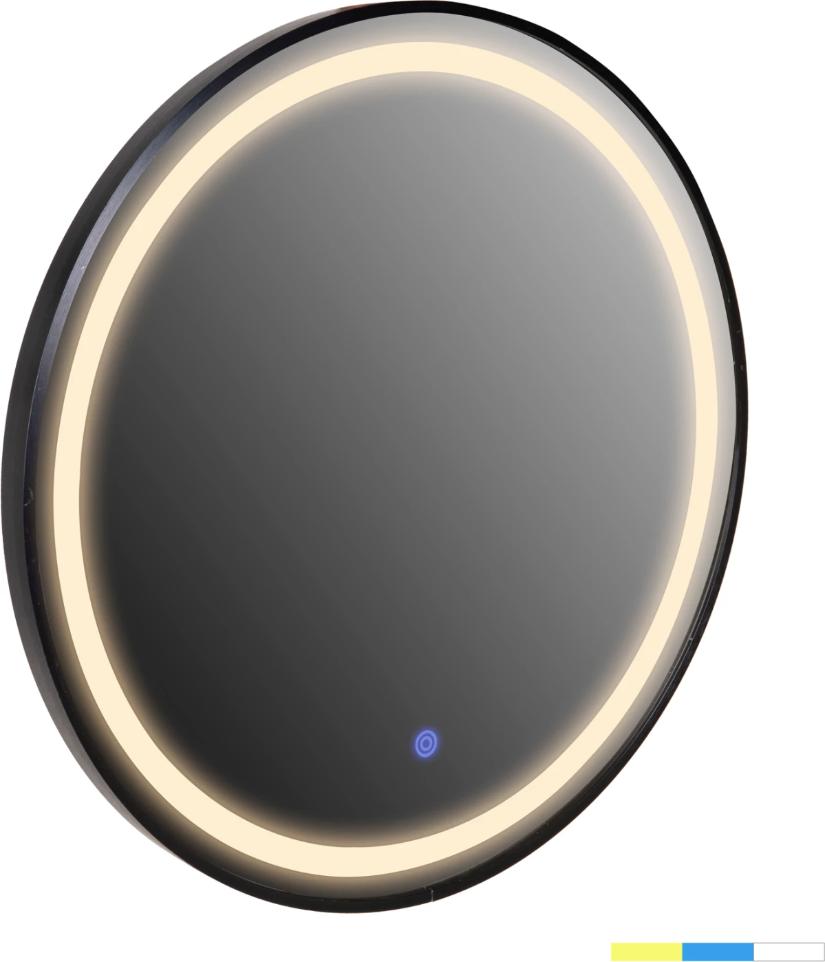 Pasqyrë muri e rrumbullakët, alumini, ngjyrë e zezë, FH9579.01, Φ60x3cm