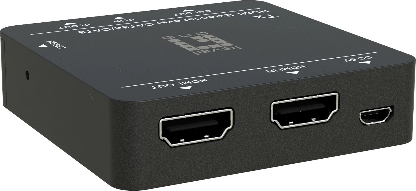 Transmetues dhe pranues AV LevelOne HVE-9006, 1920 x 1080 piksel, 50 m, me kabllo, ngjyrë e zezë