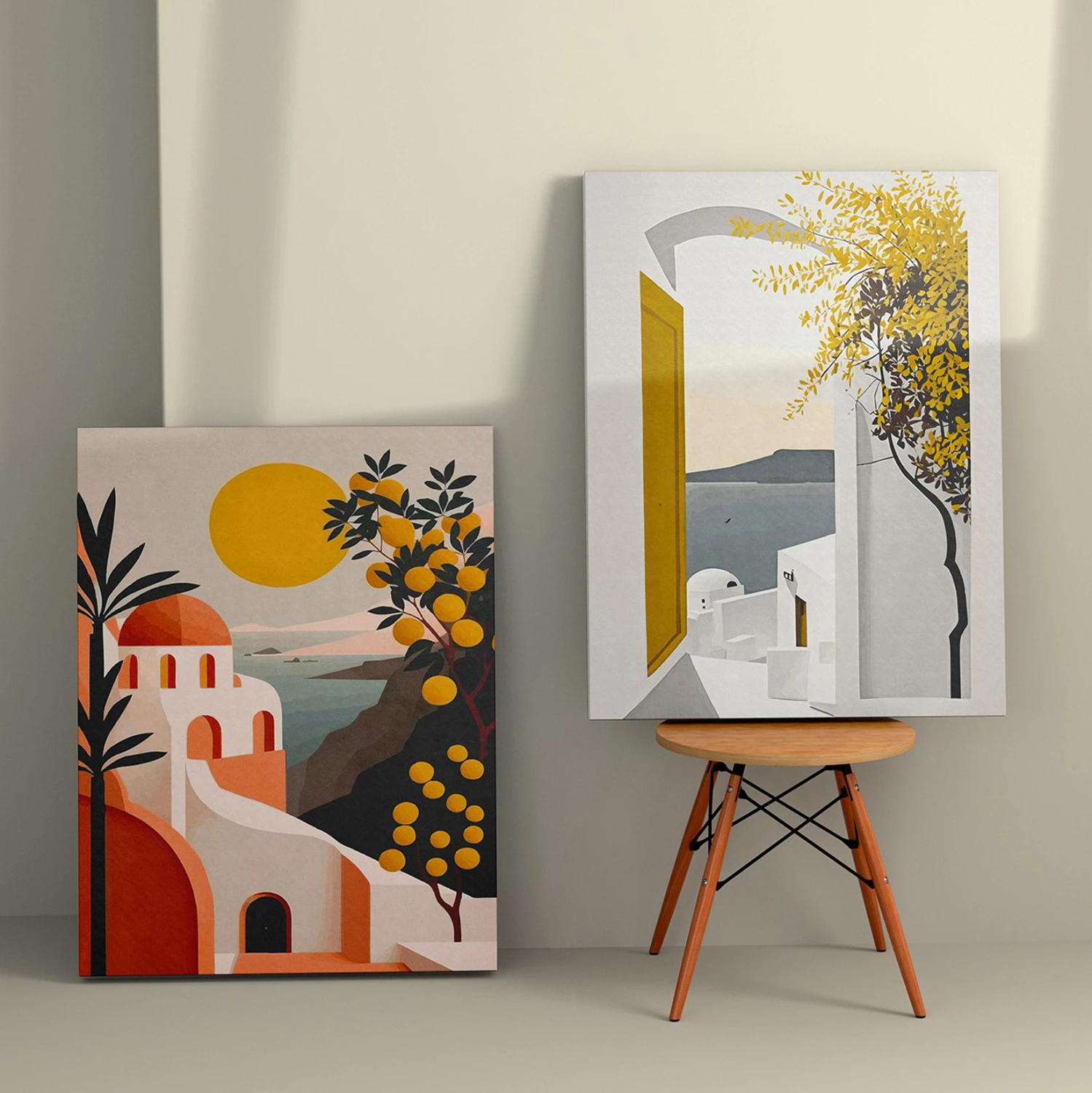 Pikturë muri set 2 copë, seri GOBI, kanavacë e printuar, 50x3x70cm (x2)